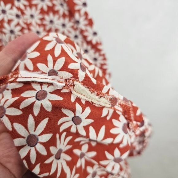 Madewell Clara Midi Short Sleeve Dress in Russet Falling Daisies Medium - Picture 10 of 13